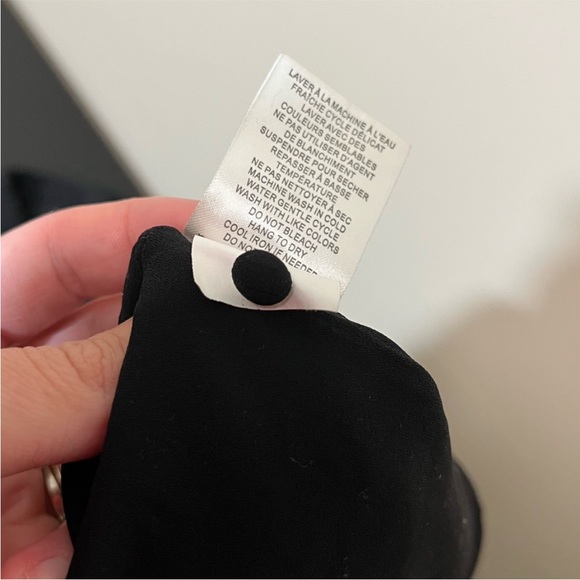 House of Harlow 1960 Black with Sparkle Thread Ruched Long Sleeve Dress - Picture 12 of 16